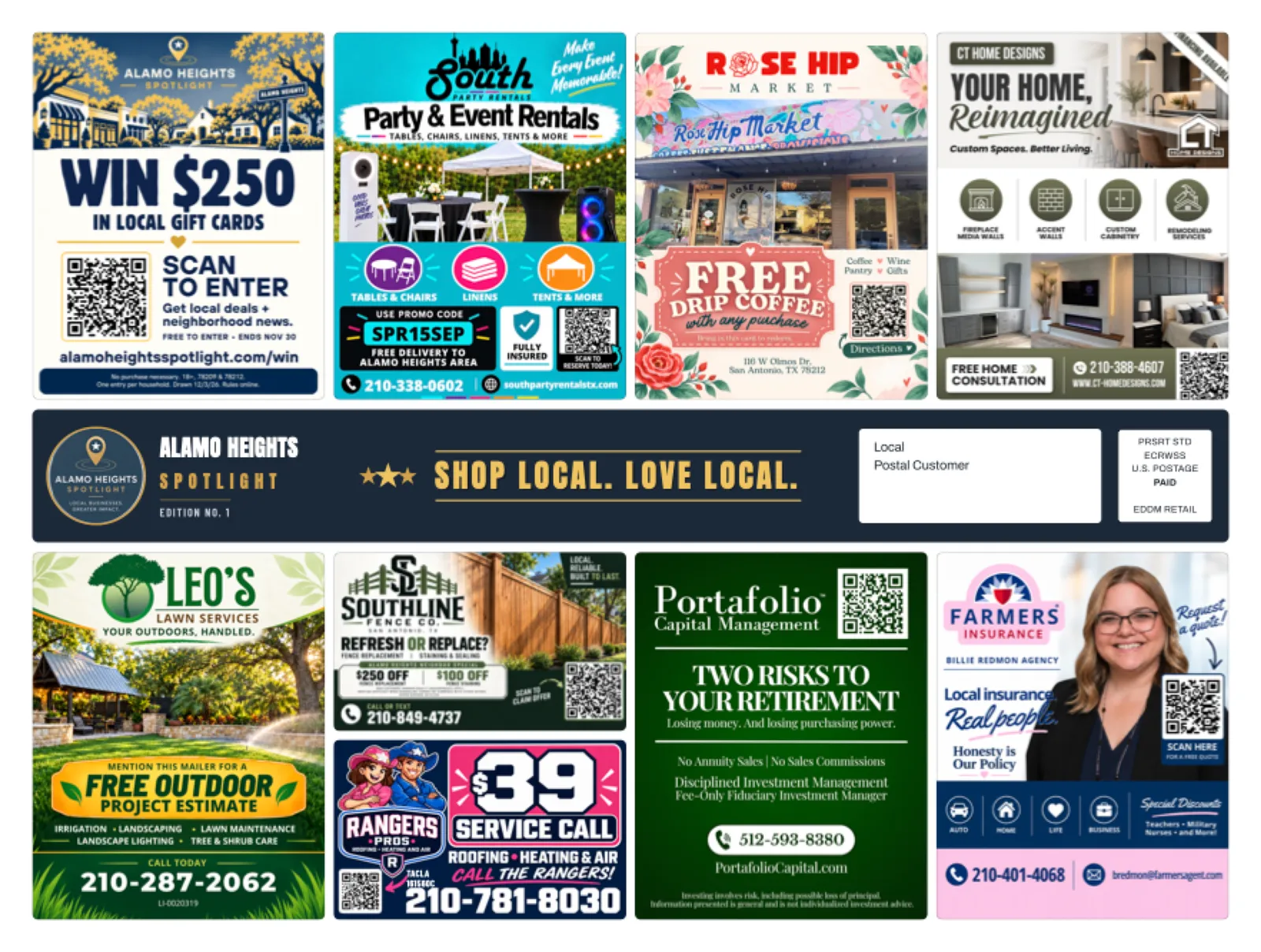 Front of sample Alamo Heights artwork — preview for Bellaire Spotlight